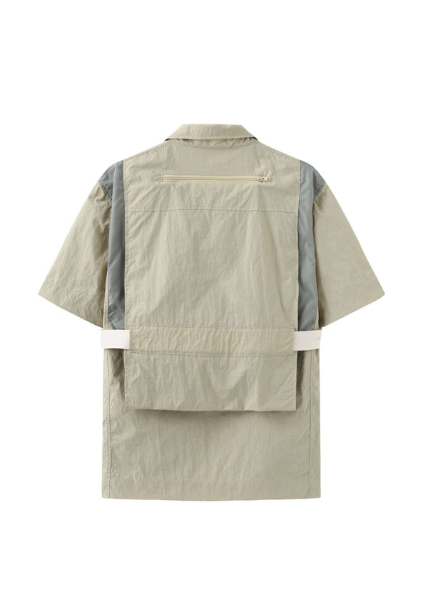 Nilmance Compartment Nylon Shirt With Detachable Hood