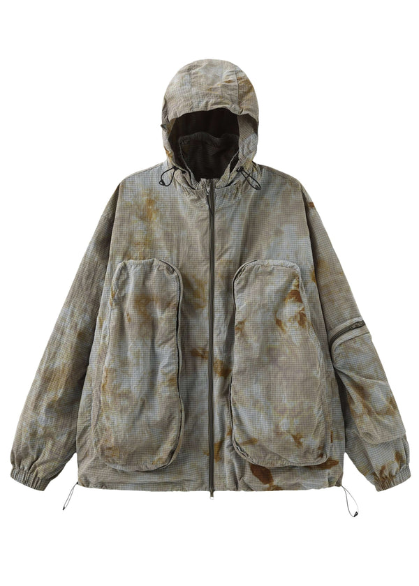 nilmance Dyed Hooded Astro Cargo Jacket