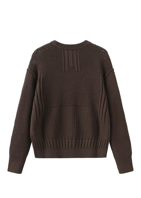 Nilmance Translucent Weaving Crewnecks