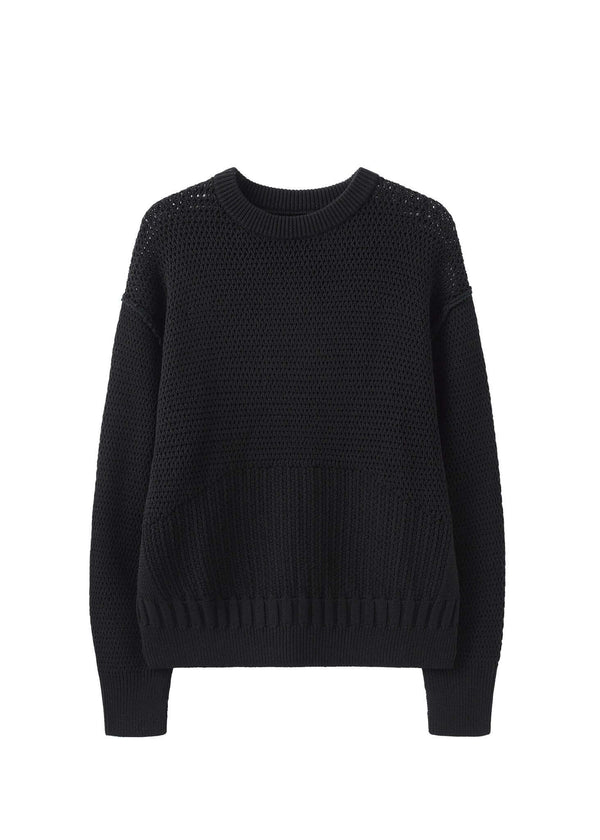 Nilmance Translucent Weaving Crewnecks