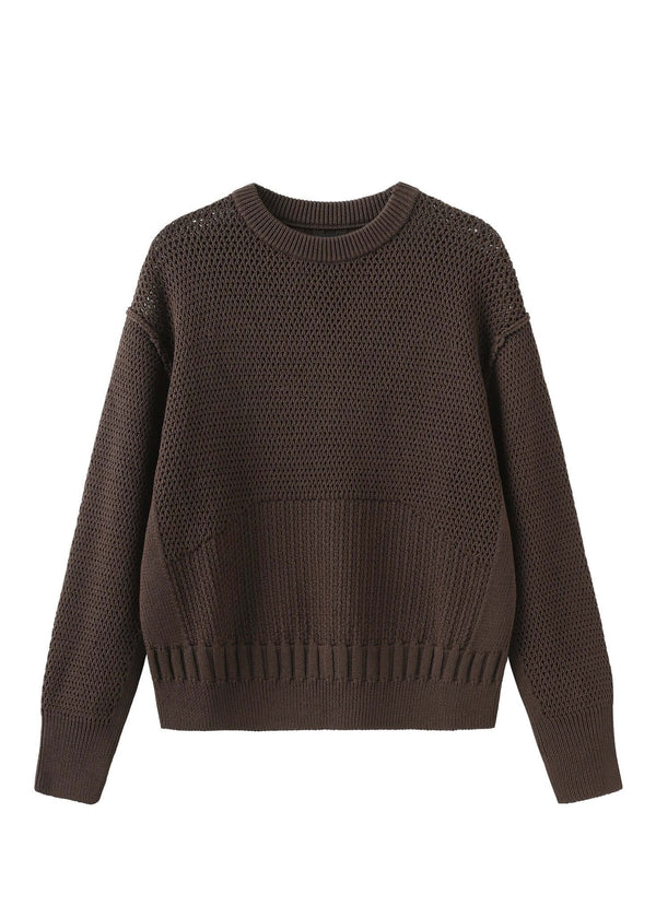 nilmance Translucent Weaving Crewnecks