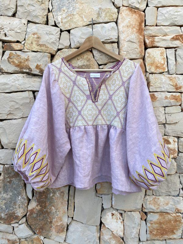 nina leuca Butterfly Pink Top