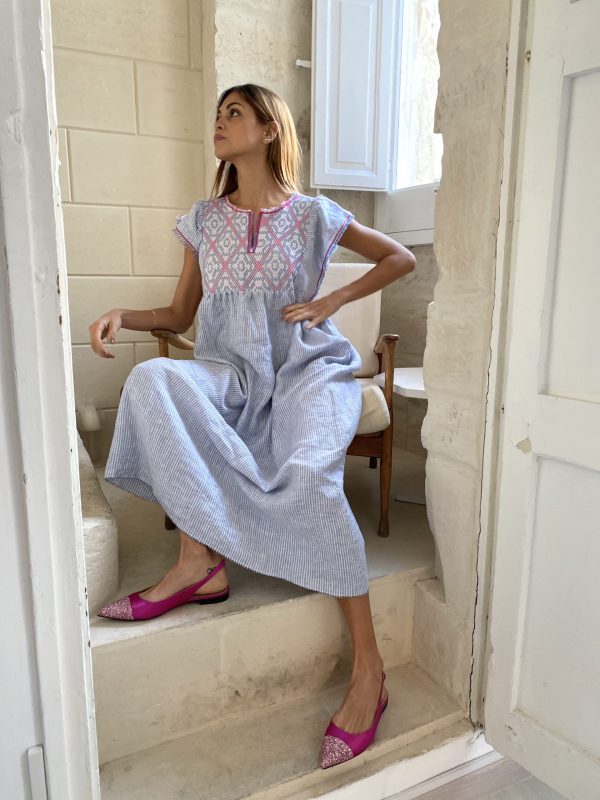 Nina Leuca Jilly Light Blue Stripes