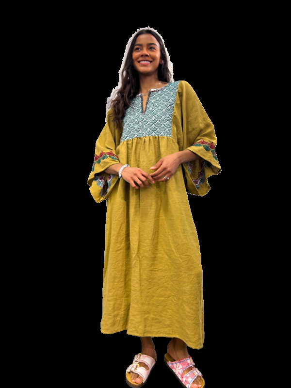 nina leuca Levante Olive Dress