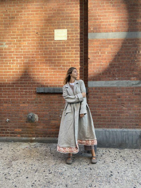 nina leuca Maria wool beige coat