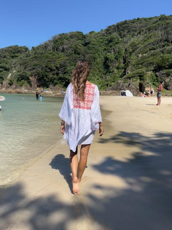 nina leuca Nina White and Red Dress