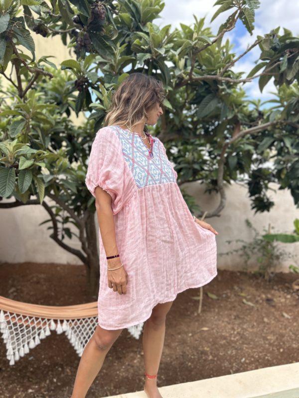 nina leuca Serifos Pink Dress