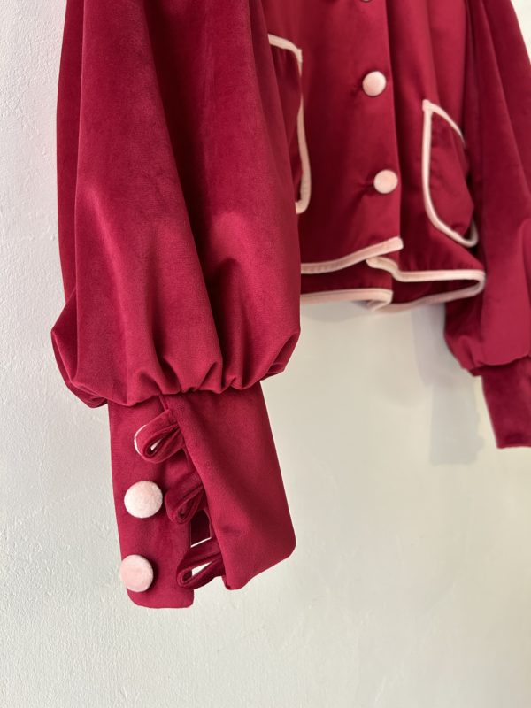 Nina Leuca Velvet Burgundy Jacket