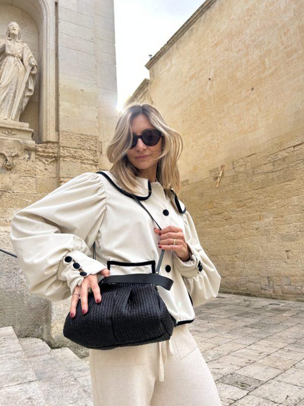 Nina Leuca Velvet Cream Jacket