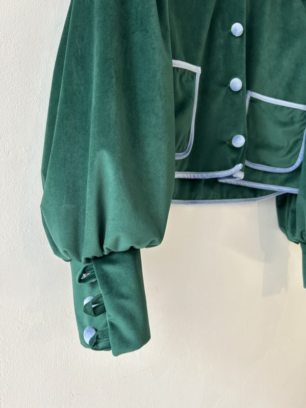 Nina Leuca Velvet Green Jacket