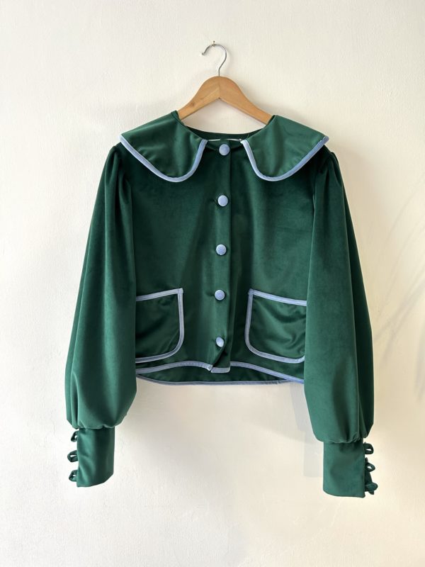 nina leuca Velvet green jacket
