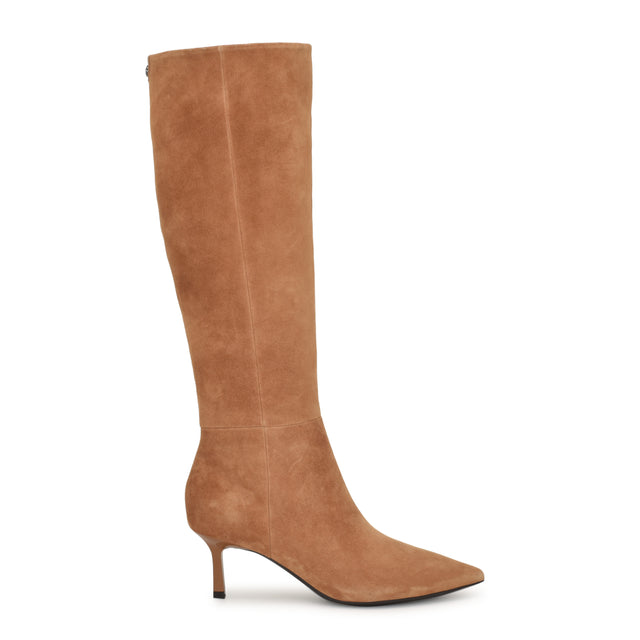 nine west Kimdee 9X9 Knee High Wide Calf Leather Boots