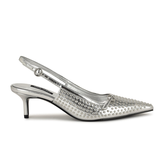 nine west Ashleah Kitten Heel Slingback Pumps