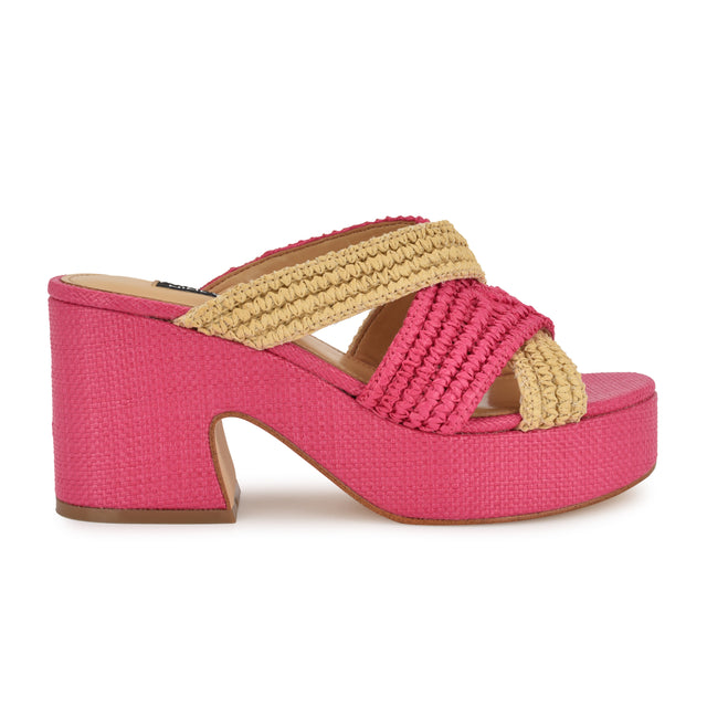 nine west Bemay Platform Slide Sandals