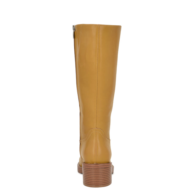 Nine West Broklyn Block Heel Casual Leather Boots