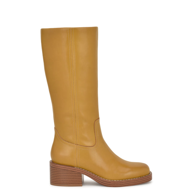 nine west Broklyn Block Heel Casual Leather Boots