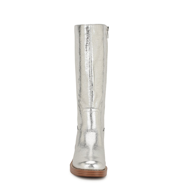 Nine West Broklyn Block Heel Casual Leather Boots