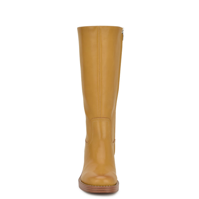 Nine West Broklyn Block Heel Casual Leather Boots