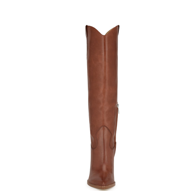 Nine West Bromwel Block Heel Leather Boots