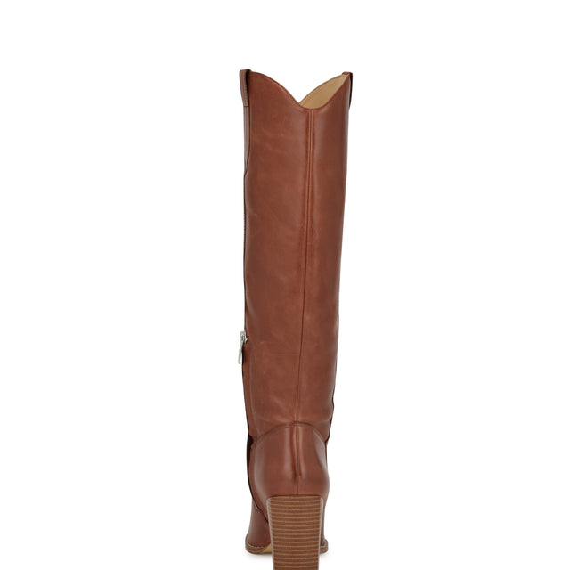 Nine West Bromwel Block Heel Leather Boots
