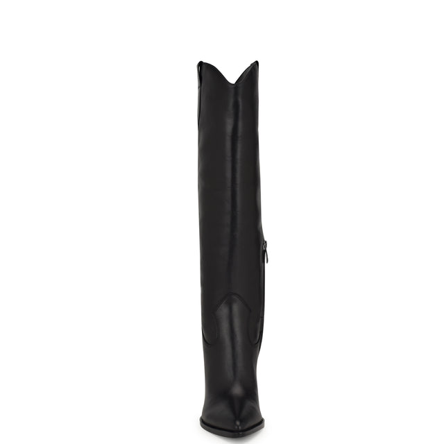 Nine West Bromwel Block Heel Leather Boots