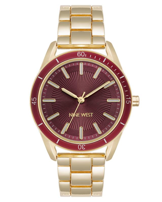 nine west Burgundy Bezel Watch