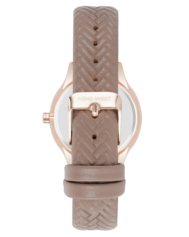 Nine West Chevron Pattern Strap Watch
