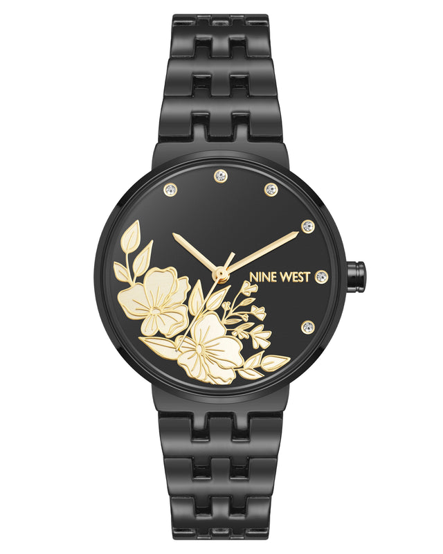 nine west Elegant Floral Dial Watch