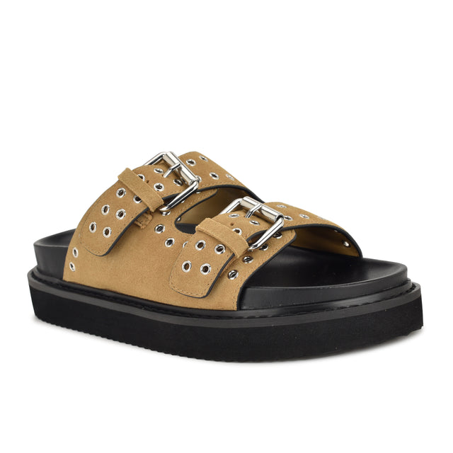 Nine West Eleny Buckle Slide Sandals