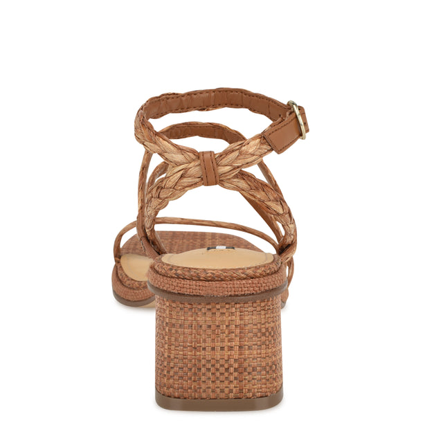 Nine West Emolly Raffia Block Heel Sandals