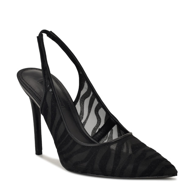 Nine West Feather Pointy Toe Slingback Pumps