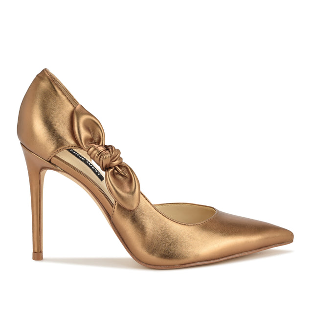 nine west Fhalon Bow d'Orsay Pointy Toe Pumps