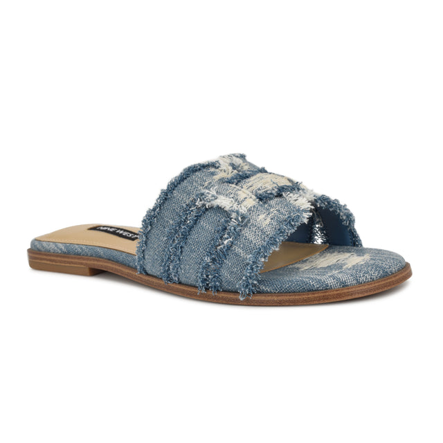 Nine West Germanny Flat Slide Sandals