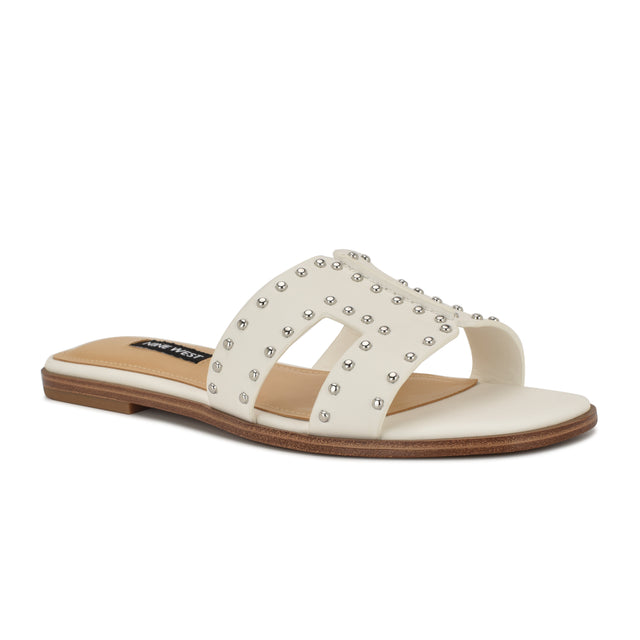 Nine West Giny Slip-On Flat Studded Sandals