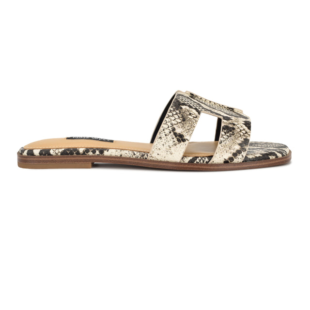 nine west Giny Slip-On Flat Studded Sandals