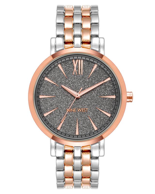 nine west Glitter Accented Dial Watch