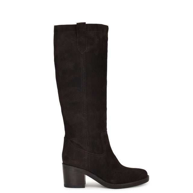 nine west Hecee Block Heel Tailored Leather Boots