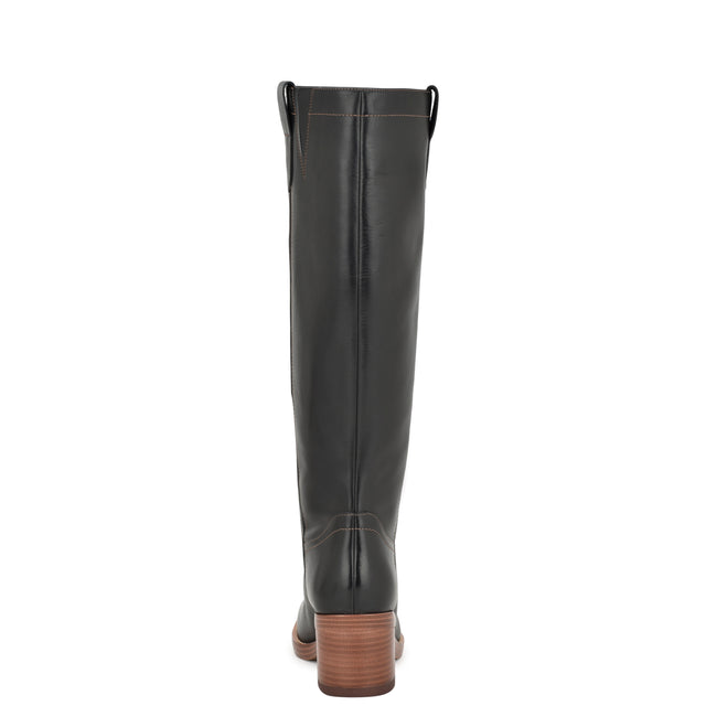 Nine West Hecee Block Heel Tailored Leather Boots