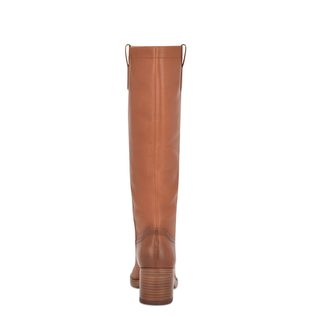 Nine West Hecee Block Heel Tailored Leather Boots