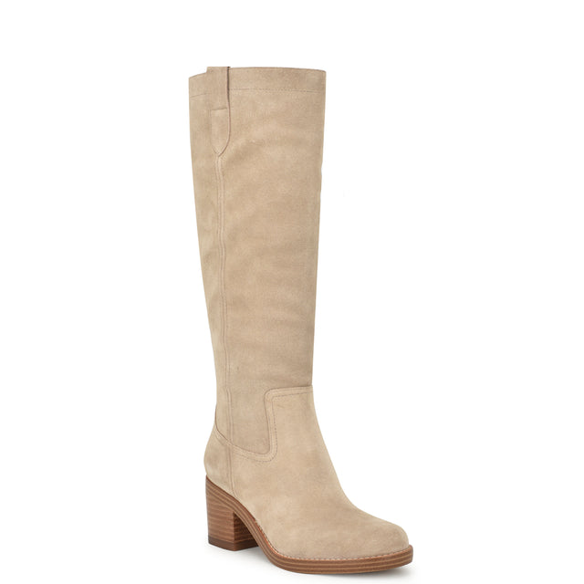 Nine West Hecee Block Heel Tailored Leather Boots