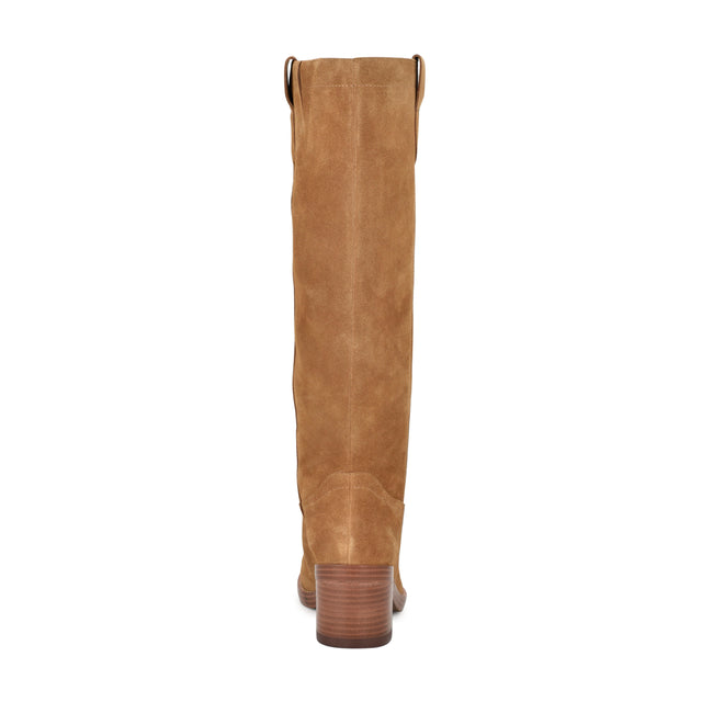 Nine West Hecee Block Heel Tailored Leather Boots