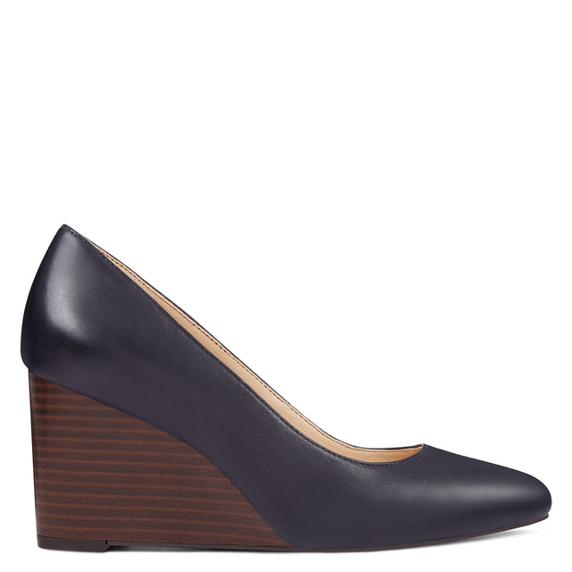 nine west Jazzin Almond Toe Wedges