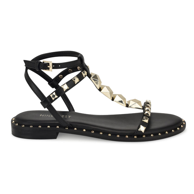 nine west Marcila Studded Ankle Strap Sandals