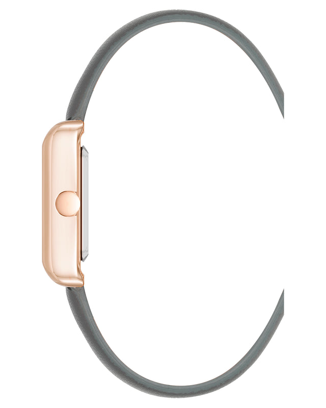 Nine West Mini Rectangular Case Strap Watch