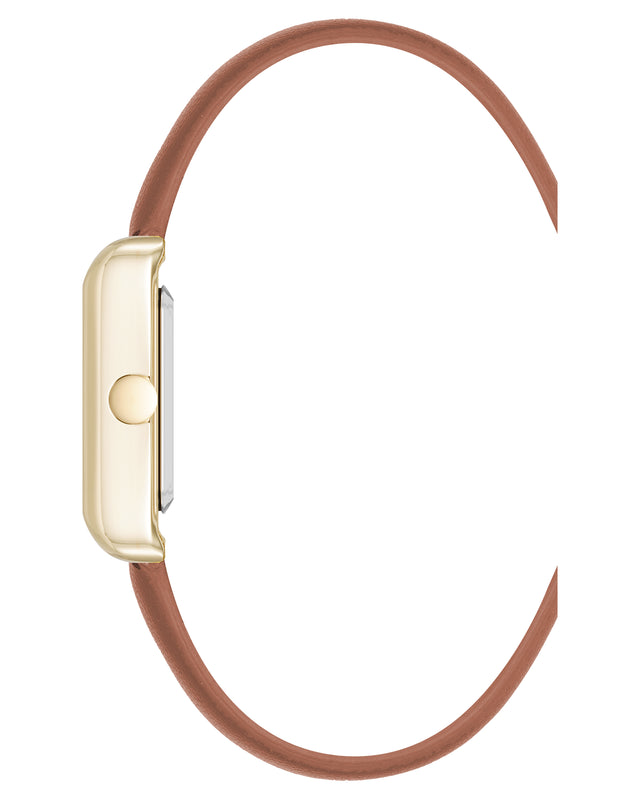 Nine West Mini Rectangular Case Strap Watch