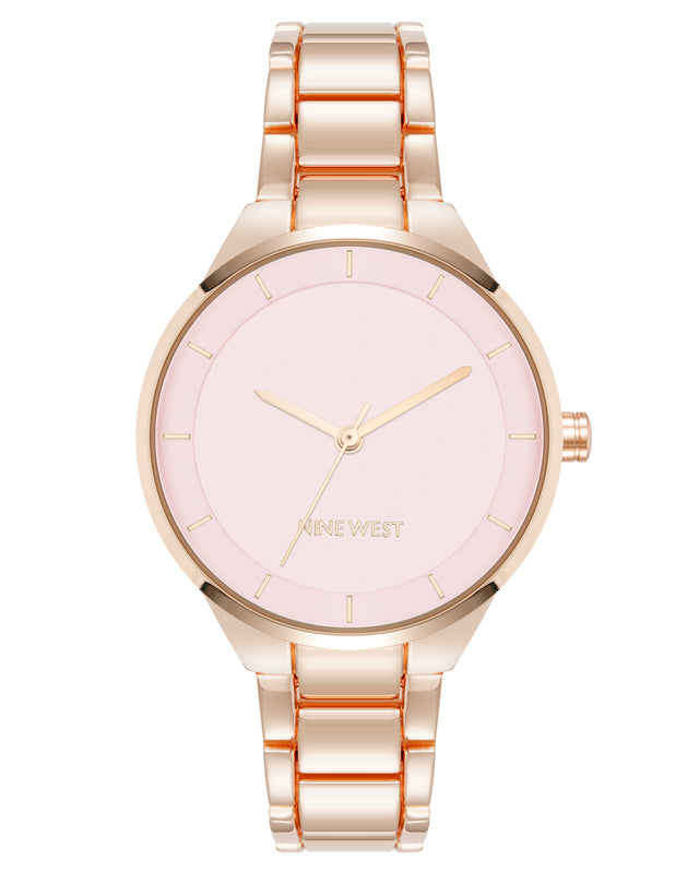 nine west Minimalist Link Bracelet Watch