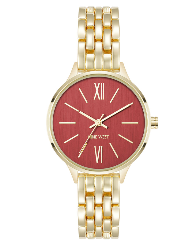 nine west Modern Round Case Watch