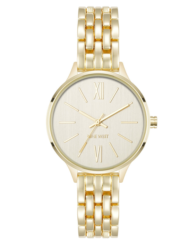 nine west Modern Round Case Watch