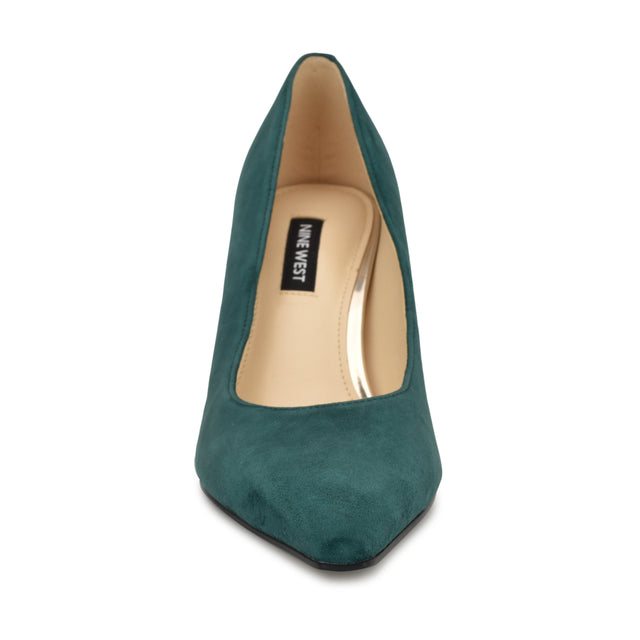 Nine West Monda Leather Block Heel Pumps