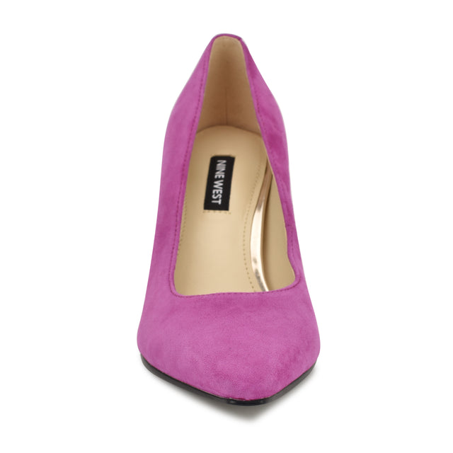 Nine West Monda Leather Block Heel Pumps
